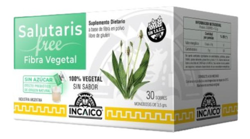 Salutaris Free Fibra Vegetal Incaico X 30 Sobres