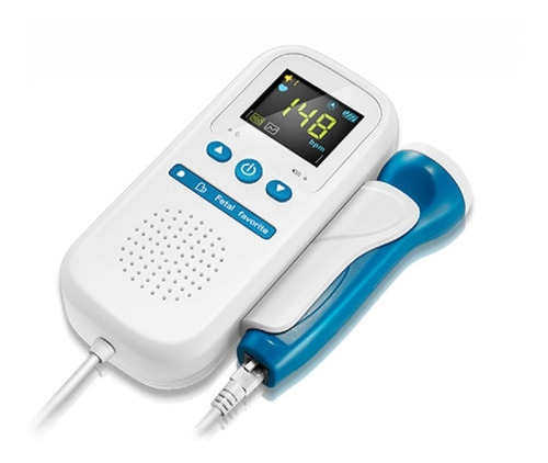 Doppler Fetal Choicemmed Con Pantalla Lcd A Color Color Blanco con azul