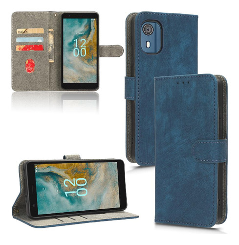 Funda Para Nokia C02 Rfid Bloqueo Ranuras Para Tarjetas Pu