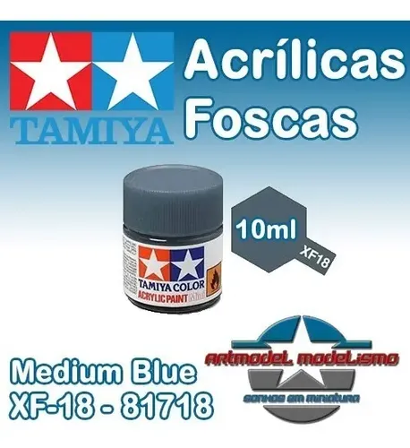 Tamiya - Xf-18 - Medium Blue (azul Médio) - 81718 | MercadoLivre