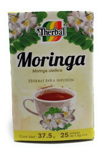 Te De Moringa 25 Sobres Therbal Antioxidante Evio Full