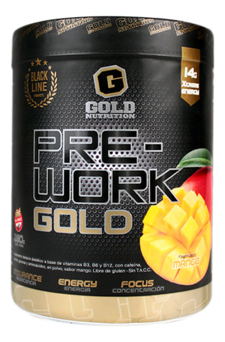 Pre Work Gold Nutrition Pre Entrenamiento