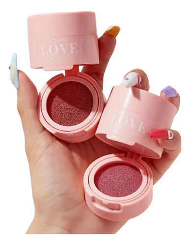 Rubor Liquido Blush Con Esponja Forma Corazon  By Moc Allure