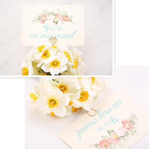 40 Piezas De Soporte Tarjetas Diseño De Flores, Bodas,...