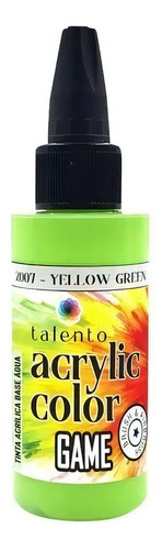 Tinta Acrylic Color Game 30ml Diversas Cores - Talento Cor 2007- YELLOW GREEN