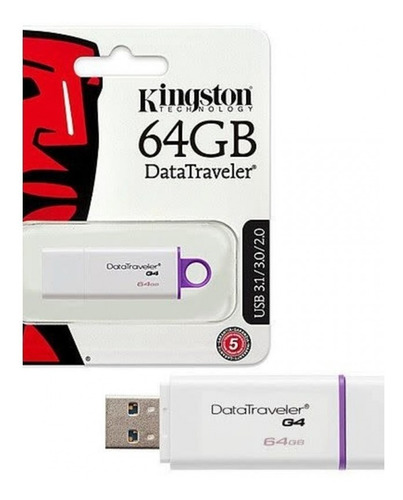 Pendrive Kingston 64gb Usb 3.0 Modelo G4 Compatible 2.0