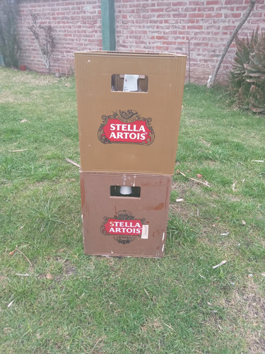 2 Cajones De Cerveza C/24 Botellas De 1 Lt. + 2 Vacios Marrón (Usado)
