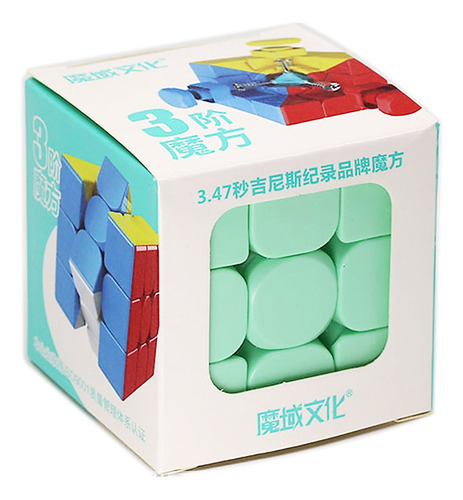 Cubo 3x3 Macaron Colores Pastel Claros Stickerless Buen Giro Moyu Meilong Original Speedcube Lubricado Movimiento Suave Rapido Puzzle 3d Educativo Fácil Clásico Lógica Niño Adulto