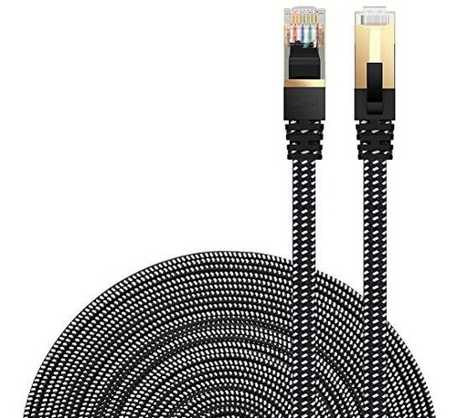 Danyee Cat 7 Cable De Ethernet, Trenzado De Nylon 20 Metros 