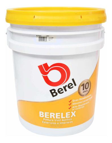Pintura Berel Satin Blanco 19 Litros Vinilica Interiores