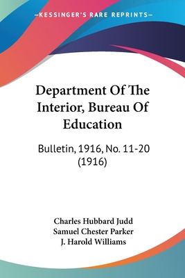 Libro Department Of The Interior, Bureau Of Education: Bu...