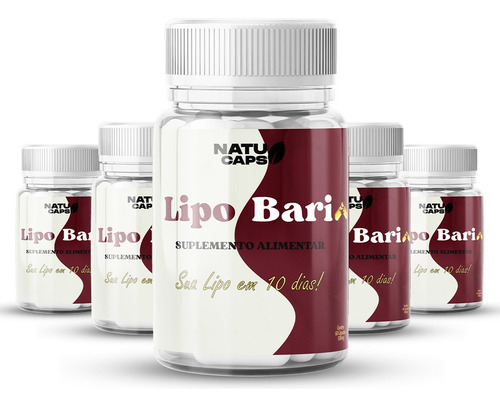 2 Potes De Lipobari 120 Cápsulas - Efeito Lipo Sem Sabor