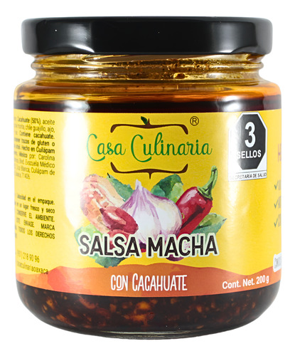 Salsa Macha Con Cacahuate Criollo Oaxaqueño