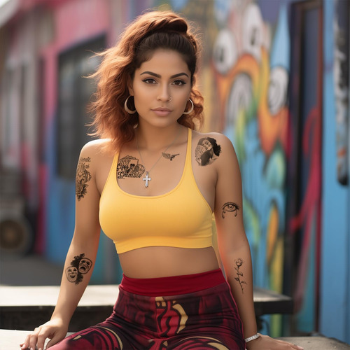 Los Vatos Chicano Bundle - 8 Hojas De Tatuajes Temporales Ch