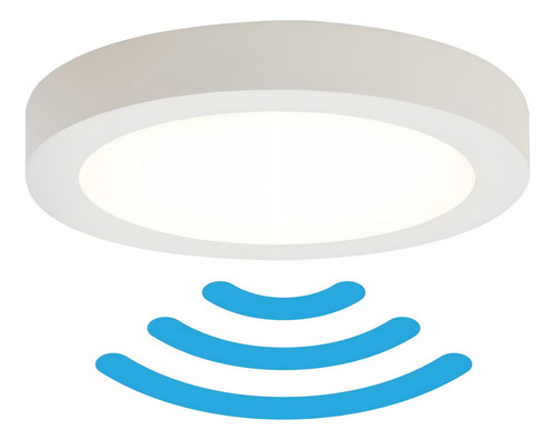 Lampara Spot Circular Sensor Movimiento Luz Fría Sobreponer 18w