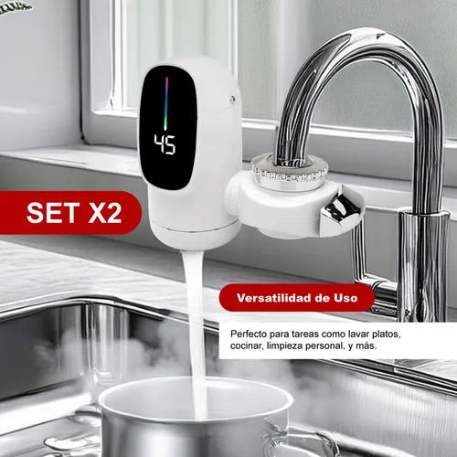 Set X2 Calentador De Agua Eléctrico Para Grifos