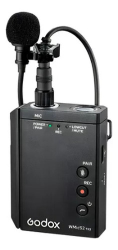 Transmisor Inalámbrico Godox Tx2 Uhf Con Micrófono Lavalier