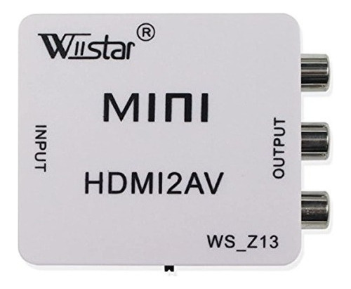 Convertidor De Video Wiistar Mini Hd Caja Hdmi A Av / Cvbs A