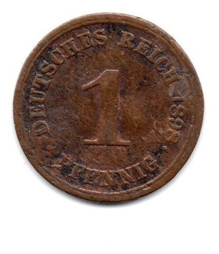 Alemania Imperio Moneda 1 Pfennig Año 1898 E Km#10