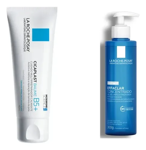 Kit  Pele Sensível  Cicaplast Baume B5+ 40ml La Roche-posay + Gel Effaclar 300g La Roche-posay