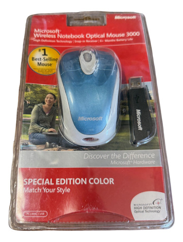 Mouse Microsoft Wireless Notebook Optical Mouse 3000 Rosado