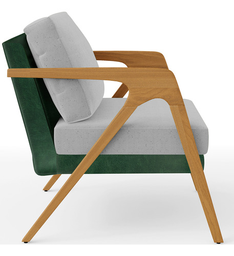 Kit 04 Poltronas Pietra Facto Verde Musgo Linho Cinza Desenho Do Tecido Liso