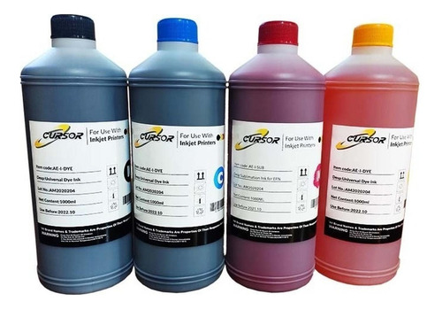 Pack Tinta Dye 4 Lts Compatible Con Epson Ecotank. Envio Inc