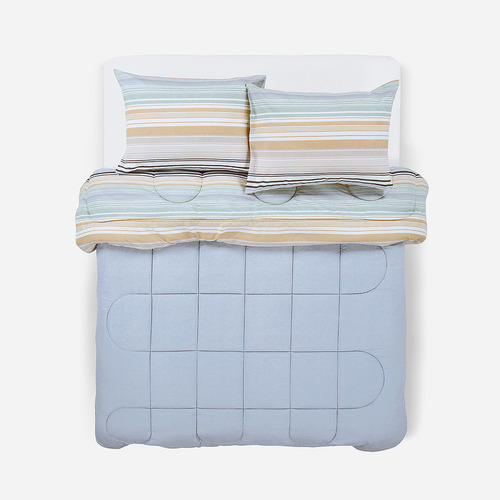 Plumón Reversible Soft Touch Alirio Azul King