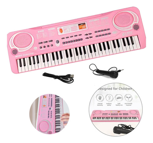 Juguete De Teclado For Niños Micrófono Divertido De Karaoke