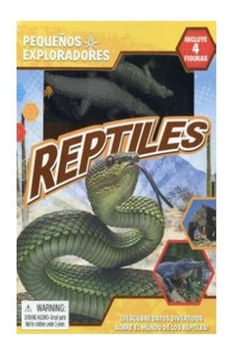 Reptiles Pequeños Exploradores Libro Niños Con 4 Figuras