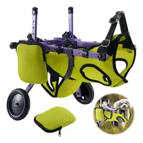 Comprar Silla de Ruedas Ajustable Ligera para Perros Gatos , Silla de Ruedas Para Patas Traseras de Perros , Carrito Aleación De Aluminio de Mascotas para Ayudar a Caminar, Carriola de Perro Pequeño Ajustable