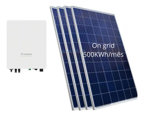 Kit On Grid Fotovoltaico Generador De 500 Kwh/mes