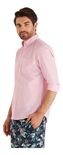 Camisa Macowens Fil A Fil Rosa Hombre 42157