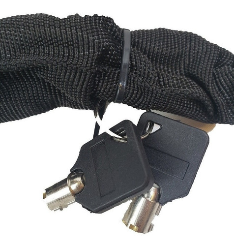 Imagen 6 de 7 de Cadena Tranca Candado Con Llave Para Bicicleta O Moto