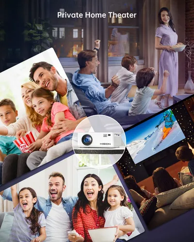 Proyector Hision Mini 1080p 8000 Lúmenes Portátil Soporte 4k