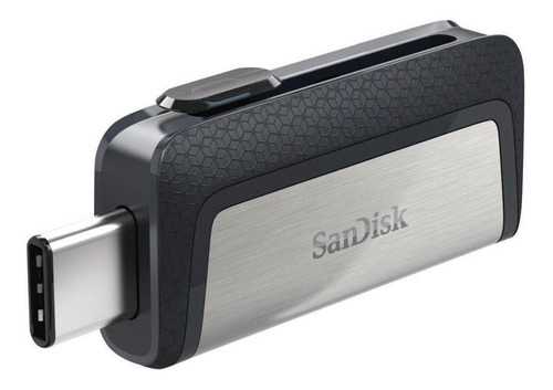 Imagem 1 de 4 de Pendrive SanDisk Ultra Dual Drive Type-C 16GB 3.1 Gen 1 preto e prateado