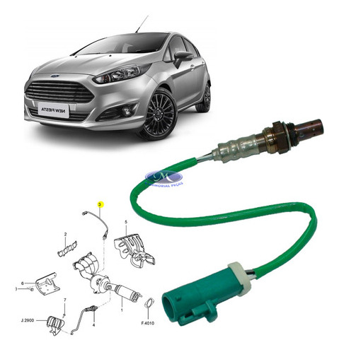 Sonda Lambda Coletor New Fiesta 2013 A 2014 Sigma Flex