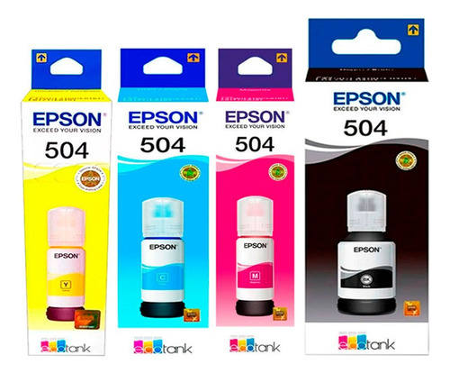  Tinta Epson  Color T504 Ecotan Serie L L4150/4160/6161/6191