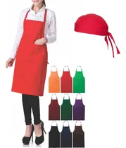 Comprar Delantal Antimancha Con Bolsillo Y Hebilla+cofia Leer Descri