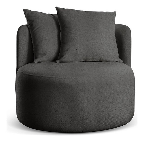 Poltrona Redonda Orgânica Moon Preto Dgwt