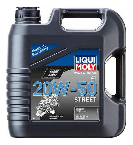 Aceite Liqui Moly 20w50 Mineral 4t Para Moto 4 Litros