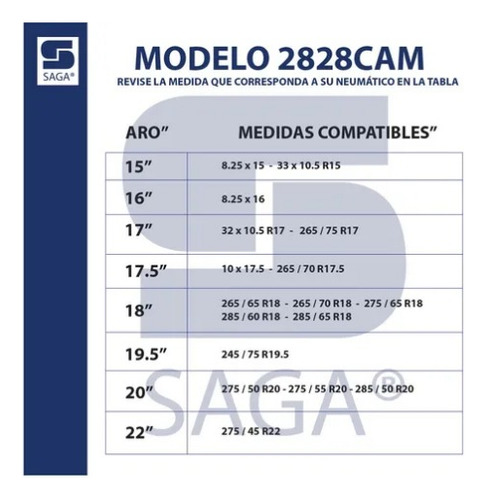 Kit Cadenas Nieve Saga® 2828 + Tensor + Cadena Líquida Nieve