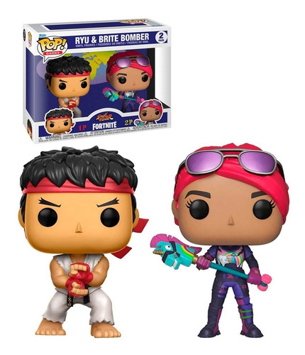 Funko Pop Street Fighter Fortnite Ryu & Brite Bomber