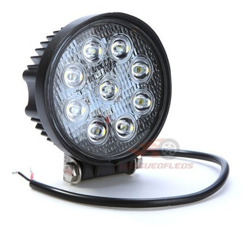 Imagen 5 de 7 de Pieza Faro Led Cree Barra 9 Led 27w Redondos Jeep 4x4 Off