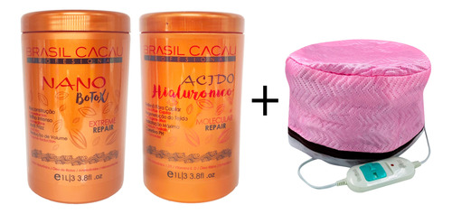 Nano Btx + Acido Brasil Cacau By Everglam + Gorro Termico