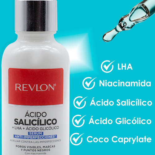 Serum Anti Imperfecciones Revlon Con Ácido Salicílico 30 Ml Todo Tipo De Piel Día/noche