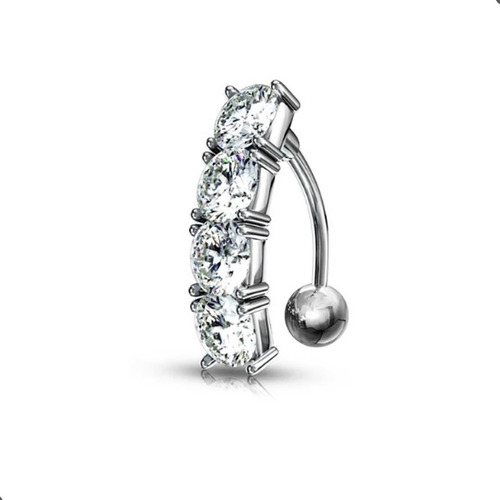 Imagen 1 de 4 de Piercing Invertido Strass De Ombligo - Piercing Argentina ®