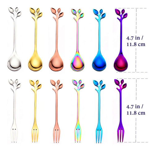 Juego De 6 Tenedores De Frutas De Acero Inoxidable De 4.7 Pu