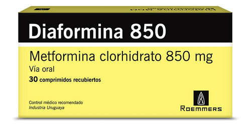 Diaformina® 850mg X 30 Comprimidos Recubiertos