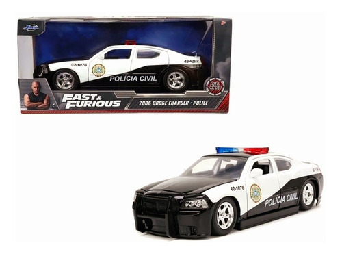 2006 Dodge Charger Police Rápido Y Furioso 1:24 Jada 